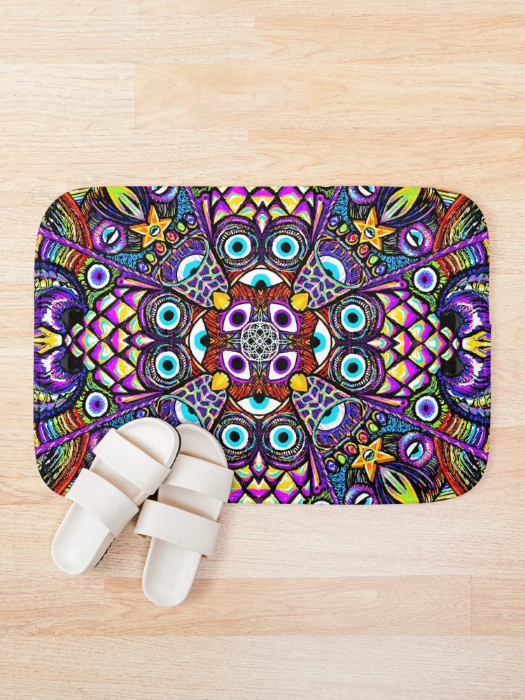 Thumbnail 1 of 6, Bath Mat, Of A Feather designed and sold by Eyedalas.