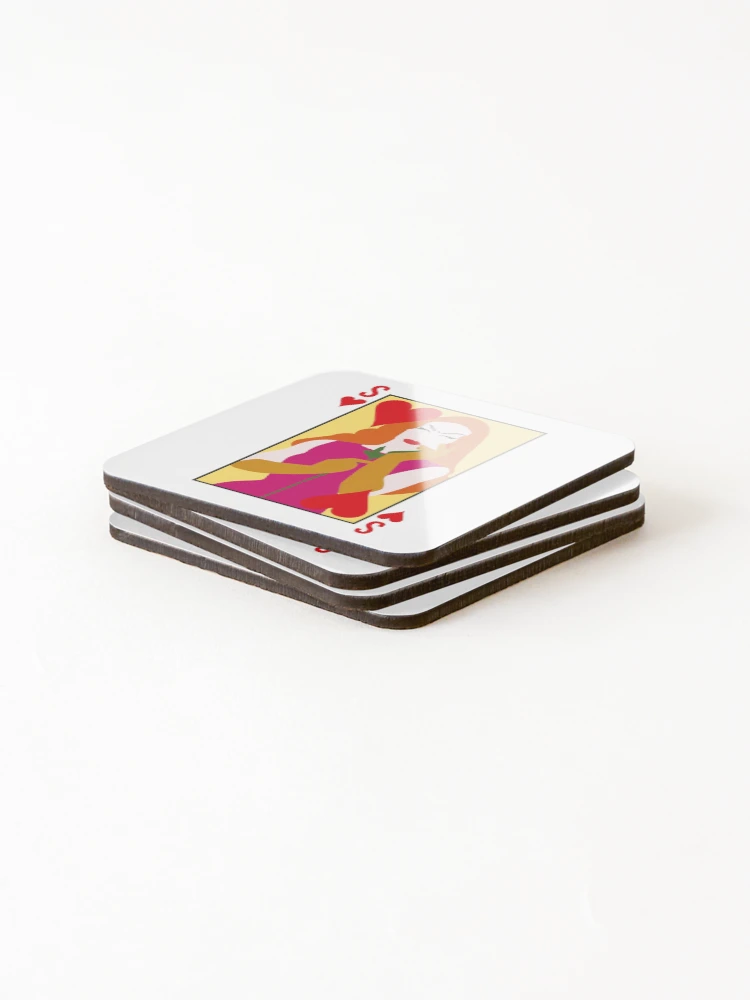 Thumbnail 4 of 5, Coasters (Set of 4), SASHA VELOUR CARD designed and sold by jefvr.
