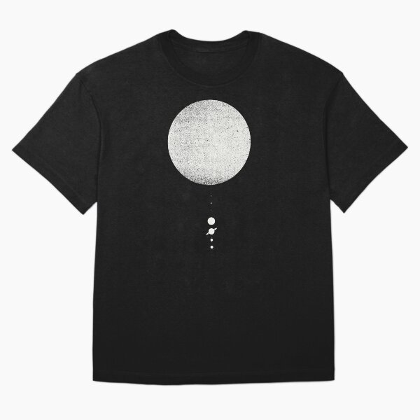 Aperçu de l'œuvre Système solaire minimaliste | Édition White Ink créée et vendue par geekchic tees.