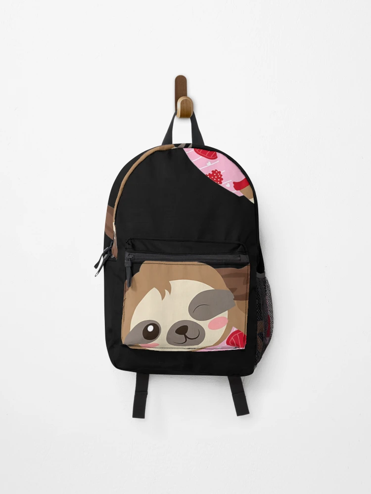Thumbnail 1 of 3, Backpack, Valentine Sloth Hanging From Tree designed and sold by shirleyfinley.