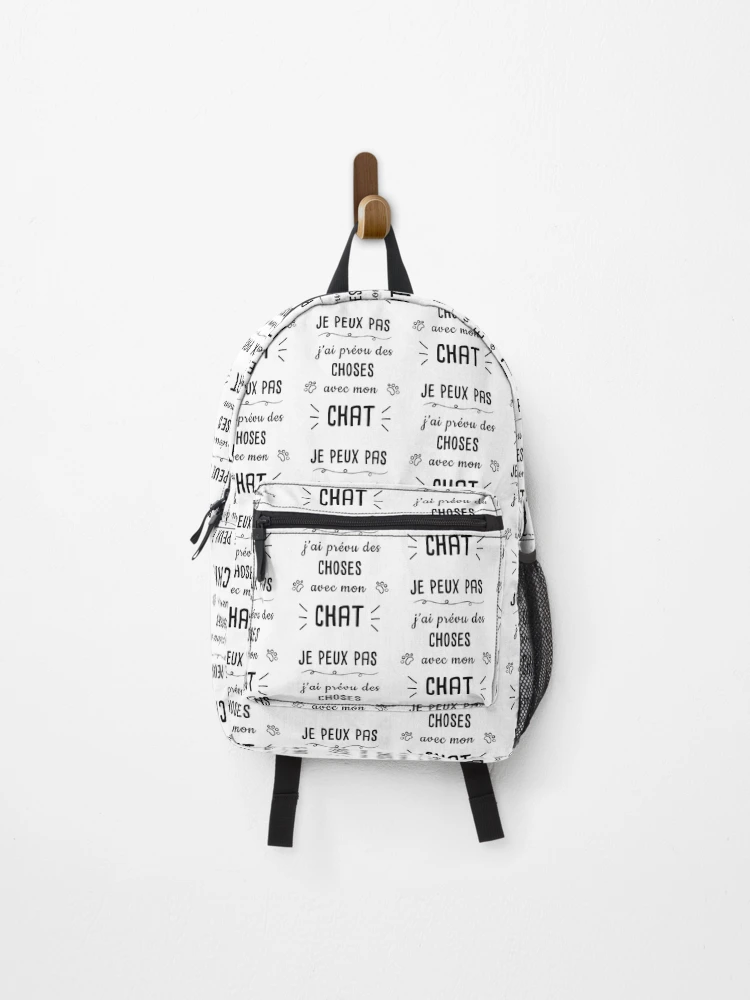 Aperçu 1 sur 3. Sac à dos avec l'œuvre chat humour créée et vendue par Catcrea.