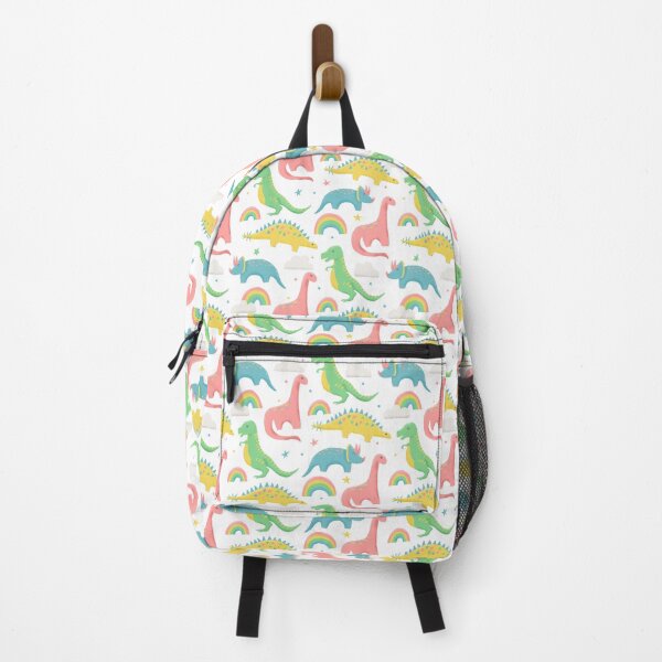 Item preview, Dinosaurios + arco iris en rosa designed and sold by latheandquill.