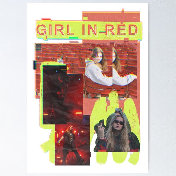 Item preview, Póster Chica de rojo Estética Indie designed and sold by Cara-Cara.