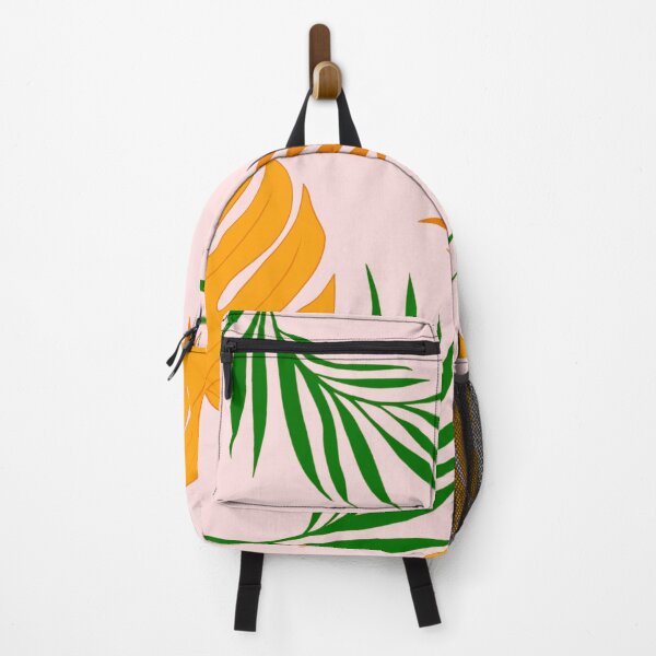 Item preview, Peachy Pink Orange and Green Tropical Leaf Pattern designed and sold by Cute Designs Shop.