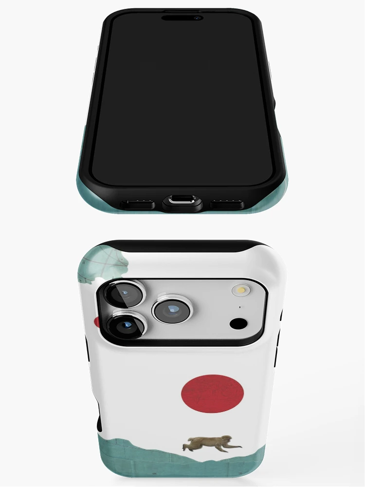Thumbnail 3 of 4, iPhone Case, Snow Monkey in Hell Valley designed and sold by Zoe Sadokierski.