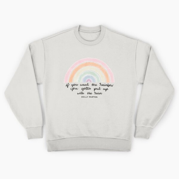 Item preview, Lluvia y arcoíris - Frase de Dolly Parton designed and sold by Homebody Hobbyist.