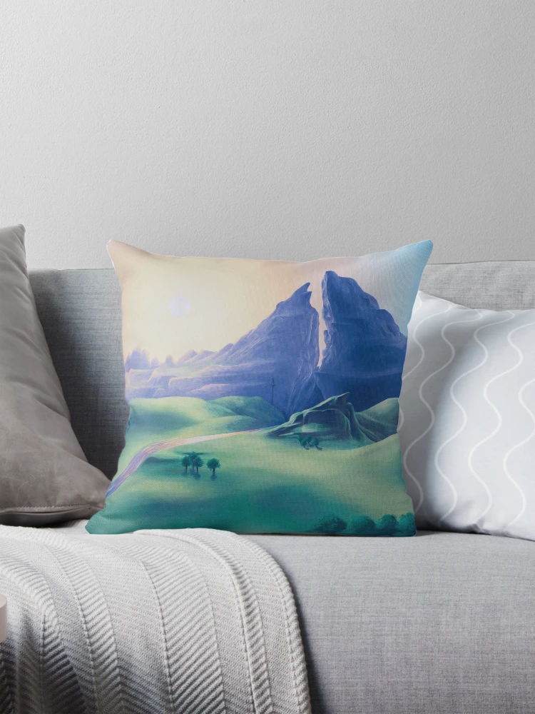 Thumbnail 1 of 4, Pillow, Dueling Peaks designed and sold by MalMakes.
