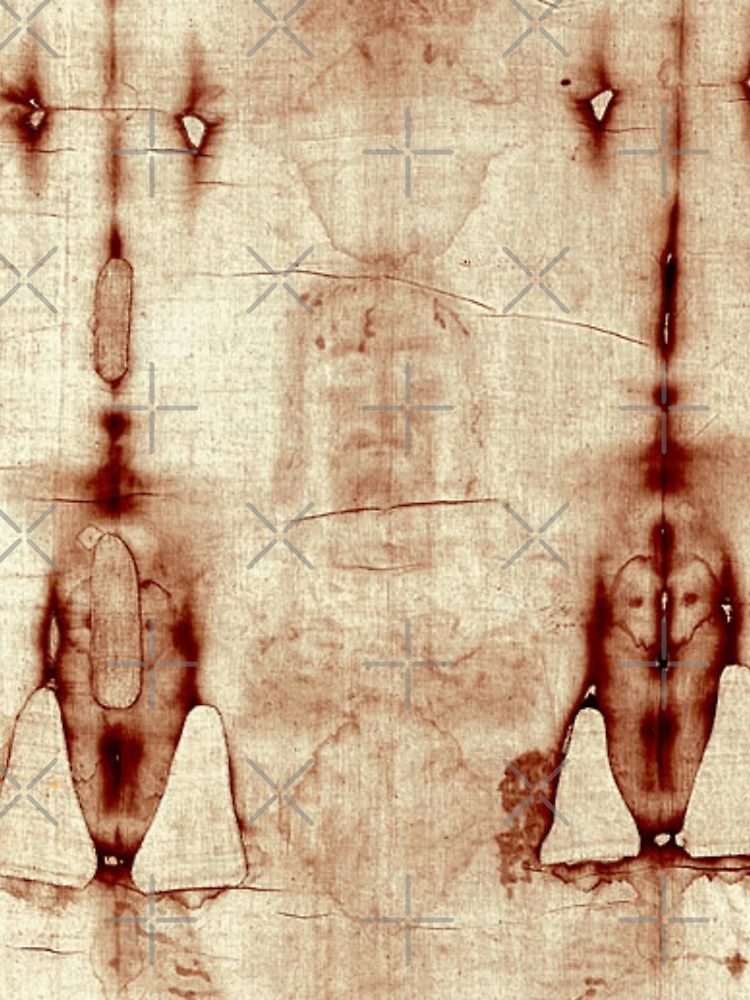 Aperçu 3 sur 3. Foulard avec l'œuvre Pâques: négatifs Sainte Face du linceul de Turin créée et vendue par The Great Art.