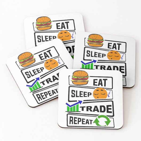 Item preview, Funny Eat Sleep Trade Repeat illustration for Traders designed and sold by KO-Design.