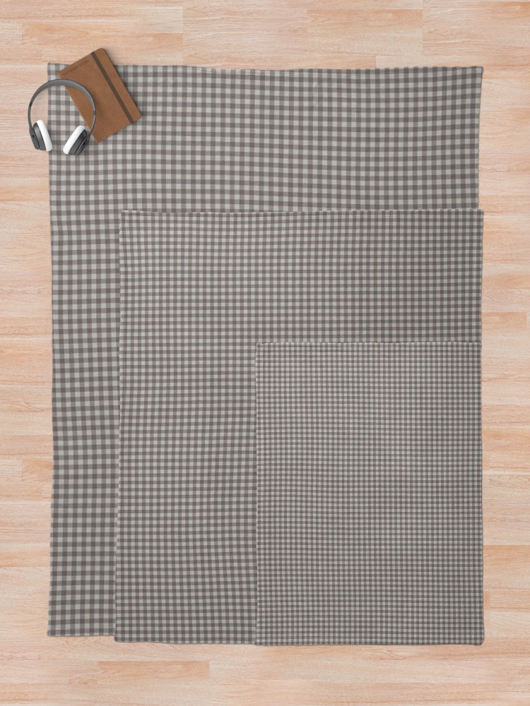 Thumbnail 5 of 6, Throw Blanket, Ash Checkered Pattern designed and sold by indigogreypayne.