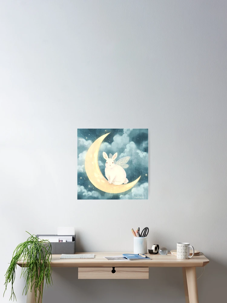 Thumbnail 2 of 3, Poster, Moon Rabbit designed and sold by hwainio.