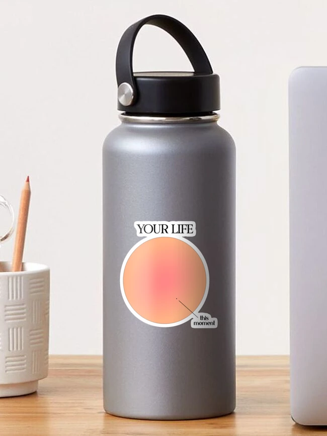 Aperçu 1 sur 3. Sticker avec l'œuvre Visualisation de votre vie par rapport à ce moment créée et vendue par danielalorenzo.