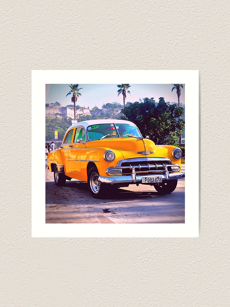 Aperçu 1 sur 3. Impression artistique avec l'œuvre Taxi de Cuba créée et vendue par edleon.