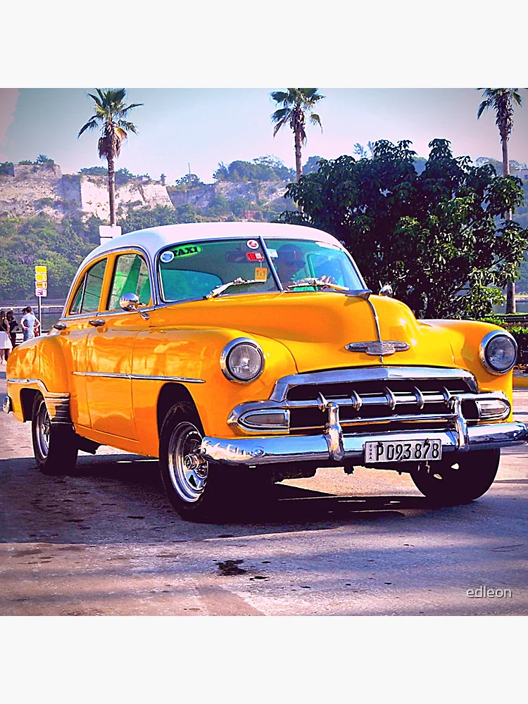 Aperçu 3 sur 3. Impression artistique avec l'œuvre Taxi de Cuba créée et vendue par edleon.
