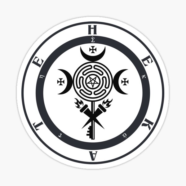 Aperçu de l'œuvre Symbole Wicca Hécate Symbole païen Hécate Déesse de la roue païenne créée et vendue par enjoytheshirt.