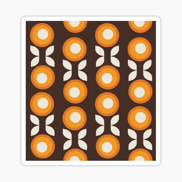 Item preview, Flor naranja moderna de mediados de siglo designed and sold by MonstersMashU.