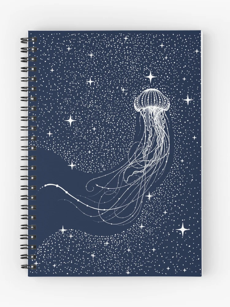 Thumbnail 1 of 3, Journal, starry jellyfish designed and sold by AlirizaCAKIR.