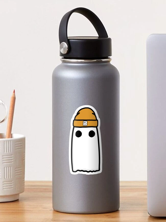 Thumbnail 1 of 3, Sticker, Boo! Beanie Ghost designed and sold by Mar Stellium.
