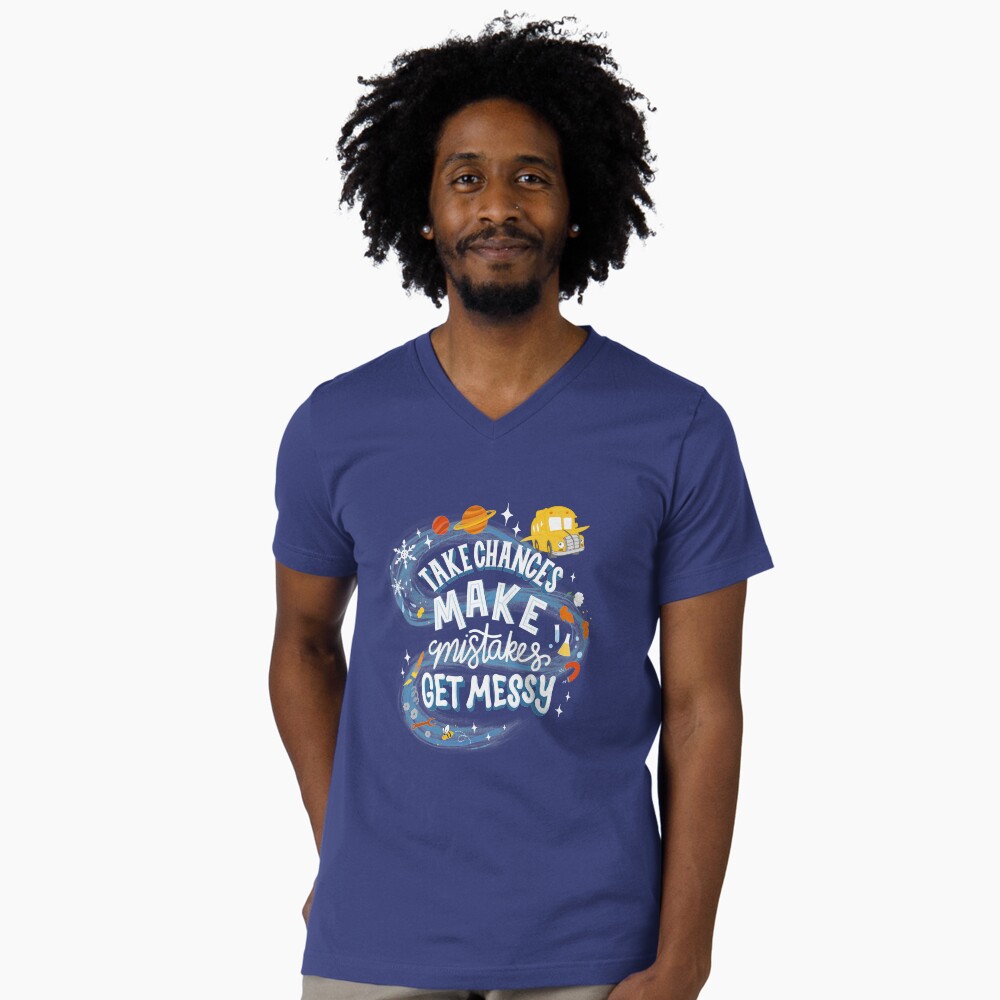 Vista previa del artículo con la obra «Camiseta de cuello en V», diseñado y vendido por Kit Cronk.