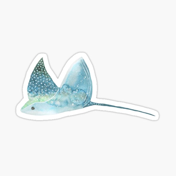 Artikelvorschau, Manta Rochen Aquarell entworfen und verkauft von Wimsicalifornia.