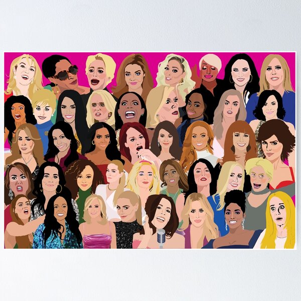 Artikelvorschau, Real Housewives Montage (RHONY, RHOBH, RHOA, RHONJ, RHOP, RHOC, RHOSLC, RHOD, VPR) entworfen und verkauft von TheBoyHeroine.