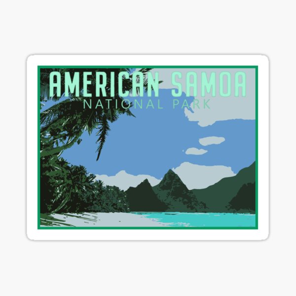 Aperçu de l'œuvre Affiche de voyage du parc national des Samoa américaines créée et vendue par captainron04.