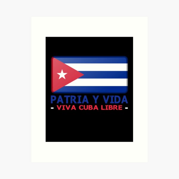 Aperçu de l'œuvre PATRIA Y VIDA - DRAPEAU VIVA CUBA LIBRE créée et vendue par Branncolet.