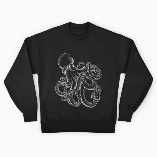 Aperçu de l'œuvre Octopus White Line Art créée et vendue par SuspendedDreams.