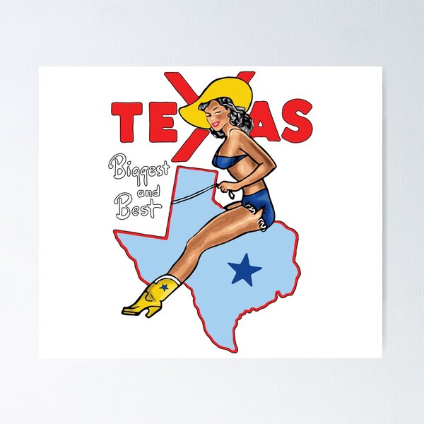 Item preview, Vintage sexy Texas Cowgirl Pinup Girl designed and sold by NationalVintage.