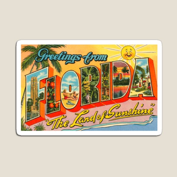 Artikelvorschau, Grüße von der Florida-Postkarte entworfen und verkauft von SaltyDogSeaShop.