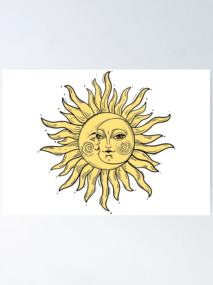 Thumbnail 1 of 3, Poster, Sun and Moon designed and sold by KushKenz-Art.