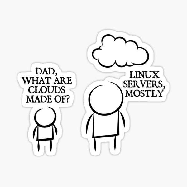 Item preview, Nubes - Servidor Linux - Chistes divertidos de programación designed and sold by Programming Jokes.