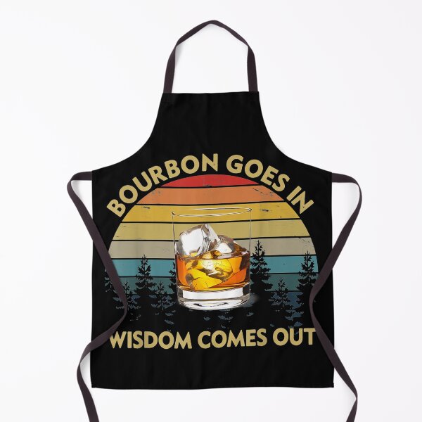 Item preview, Bourbon Goes In Wisdom Comes Out Funny Drinking Gift designed and sold by nancymachado.