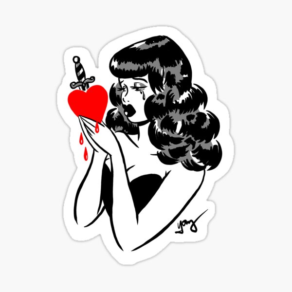 Aperçu de l'œuvre Triste Bettie Pinup créée et vendue par Andreayoung.