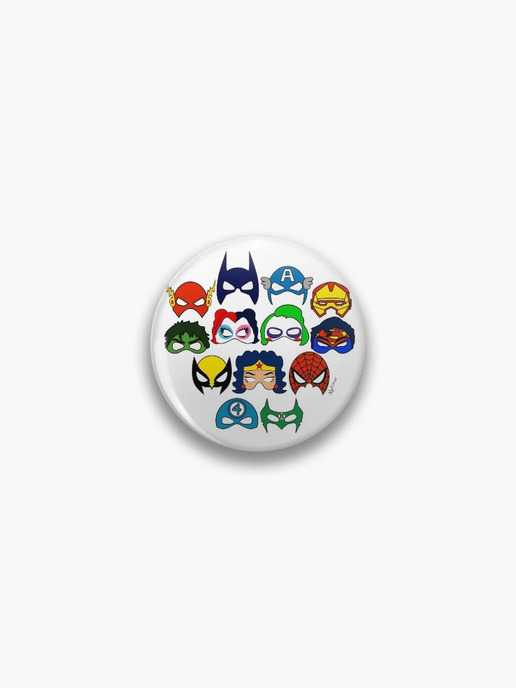Thumbnail 1 of 3, Pin, Superhero Masks designed and sold by NOTSNIW ART.