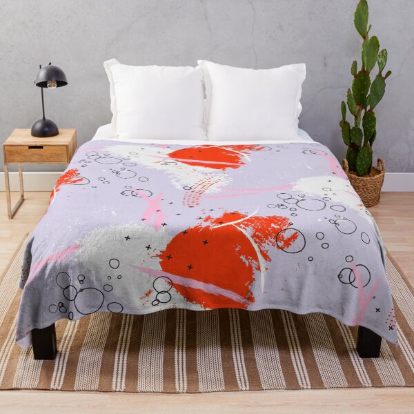 Item preview, Violet red contrast abstract print designed and sold by Milatoo.