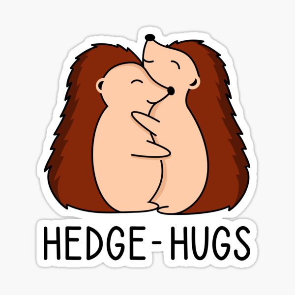 Aperçu de l'œuvre Hedge hugs. Deux hérissons mignons étreignant. créée et vendue par TashaVector.