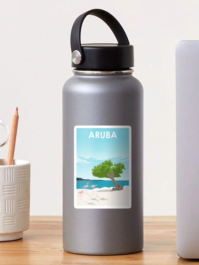 Thumbnail 1 of 3, Sticker, Aruba Travel Poster designed and sold by Stadify.