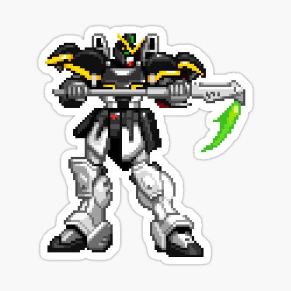 Aperçu de l'œuvre Deathsycthe Gundam Pixel Art créée et vendue par AustraliaAbove.
