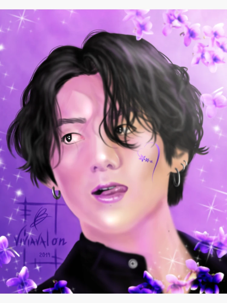 Imagen 3 de 3, Pegatina con la obra Jeon Jungkook, diseñada y vendida por Viviavalon Art.