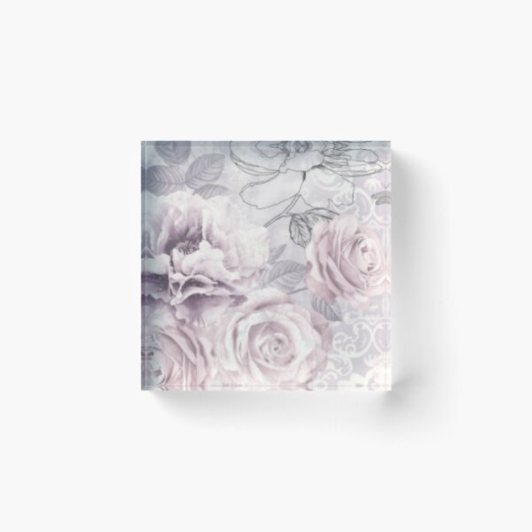 Item preview, Floral rosa, morado y gris designed and sold by WearWolfDesigns.