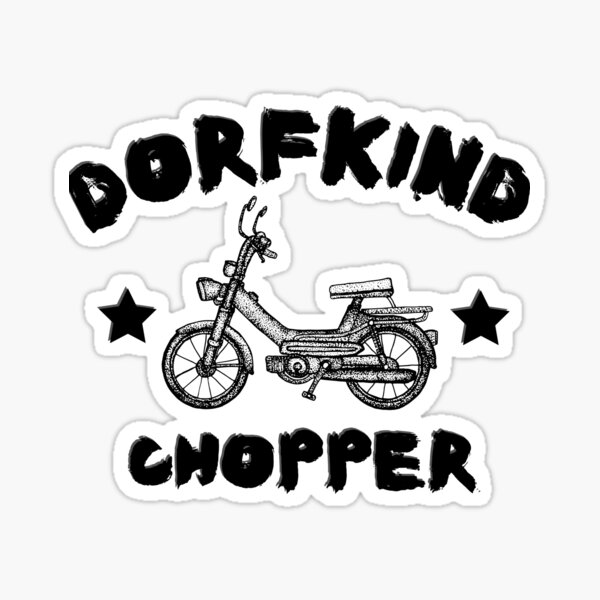Artikelvorschau, Mofa Dorf Dorfkind Chopper Moped Roller entworfen und verkauft von InsomniaMerch.