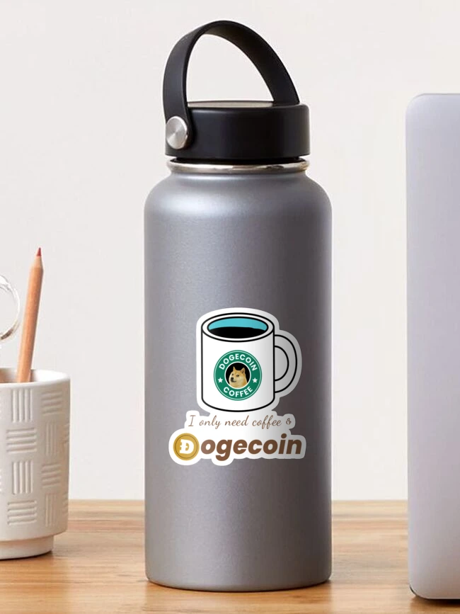 Thumbnail 1 von 3, Sticker, Kaffee und Dogecoin designt und verkauft von Studio624.