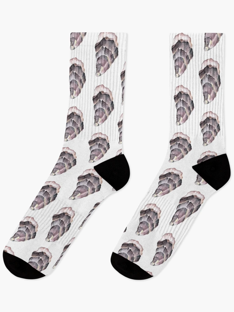 Thumbnail 1 of 5, Socks, Oyster shell designed and sold by blugrn-design.