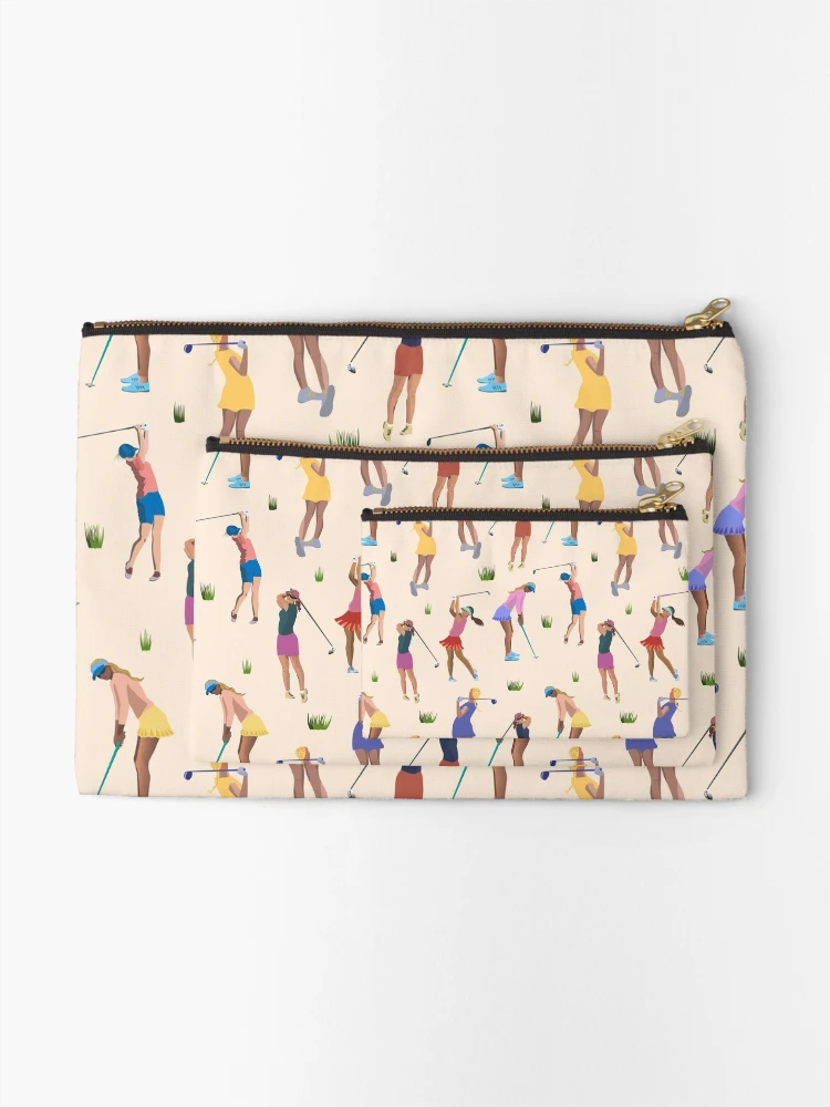 Thumbnail 2 of 4, Zipper Pouch, Golf girls on the course - light version designed and sold by Flyingwall.