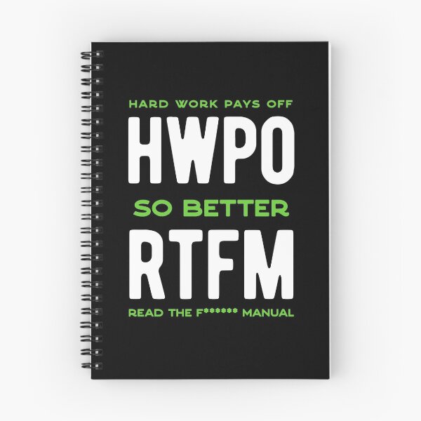 Item preview, rtfm, read the f... manual, hard work pays off designed and sold by hummyteez.