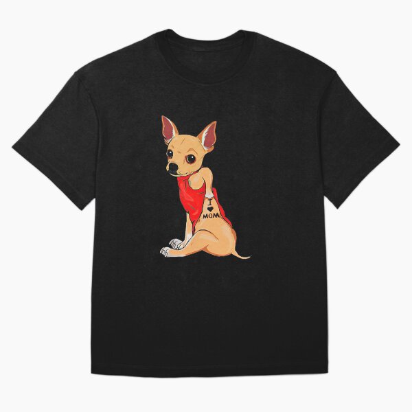 Aperçu de l'œuvre Chihuahua j'aime maman chihuahua amoureux chien mamans créée et vendue par HappyGrandmaUB.