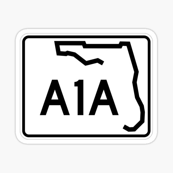 Aperçu de l'œuvre Panneau routier A1A de Floride créée et vendue par Scot-t.