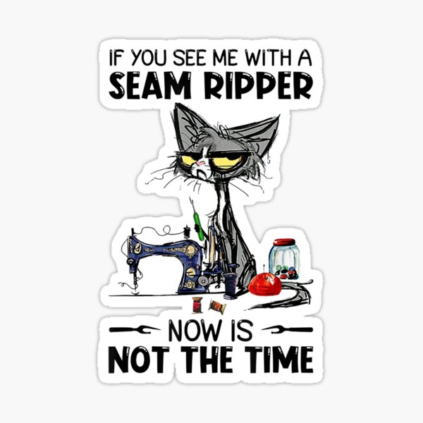 Item preview, Funny Sewing If You See Me A Seam Ripper Black Cat T-Shirt designed and sold by Lukifo-Driven.