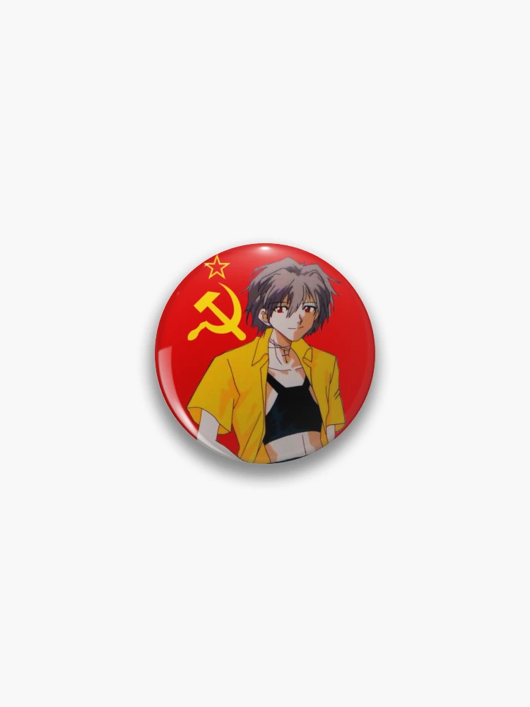 Thumbnail 1 of 3, Pin, communist kaworu designed and sold by moochaa9.